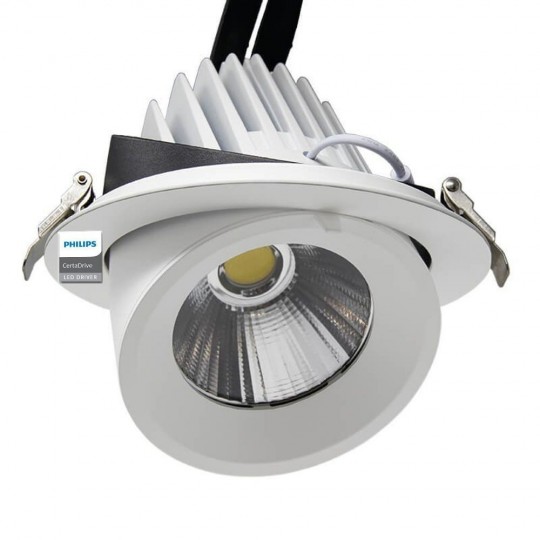 Foco Encastrável Orientável LED 44W - IP20 - 24º - CCT -  Philips CertaDrive