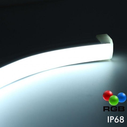 Perfil Flexible Piscinas RGB LED-  IP68 - 11W/M - Resina + PVC - 1m- 2m - 3m - 4m - 5m  -12V  - IK10