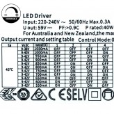 Driver LIFUD  para luminárias LED de 40W 950mA -No flick- 5 Anos Garantia