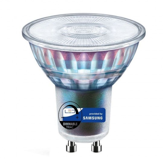 Dicróica LED 6W - REGULÁVEL - SAMSUNG  GU10 GLASS