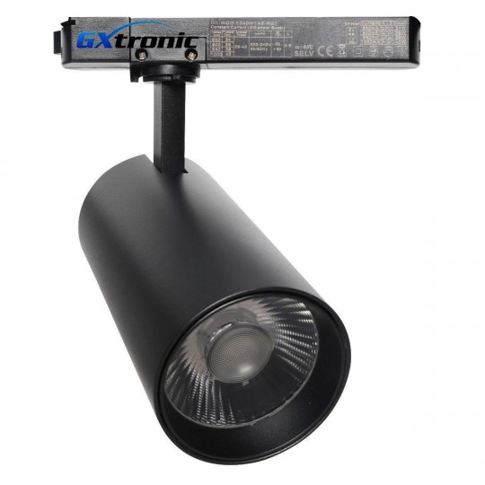 LED Tracklight  40W - 34W - NEW MAYA - Black Single Phase Track - CRI+92 - UGR13 -HIGH LUMEN 140Lm/W