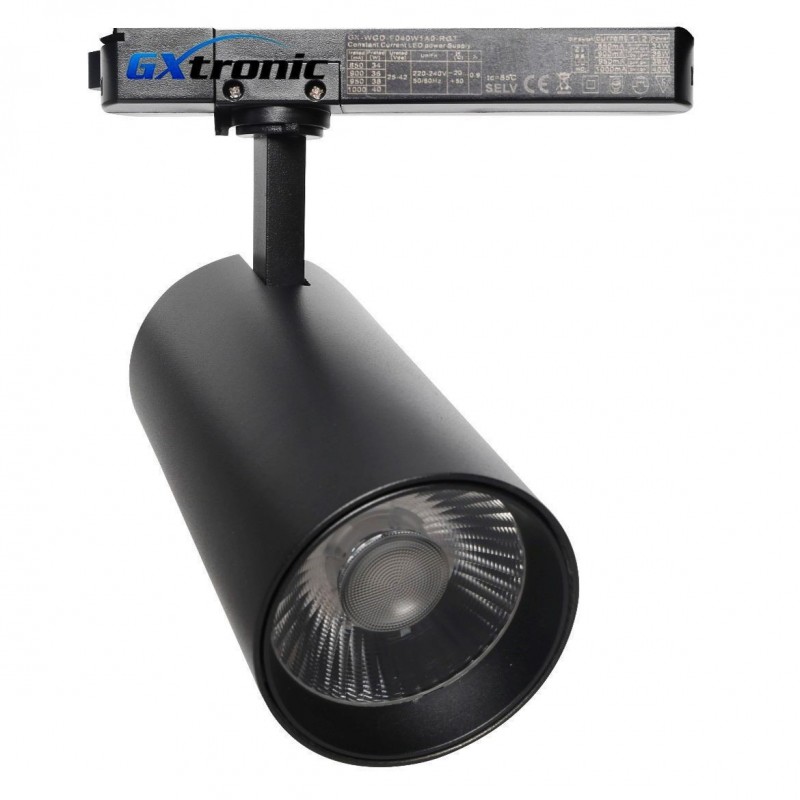 LED Tracklight  40W - 34W - FARUM - White Single Phase Track - Professional Color CRI+92 - UGR13