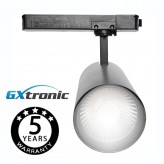 LED Tracklight  40W - 34W - FARUM - White Single Phase Track - Professional Color CRI+92 - UGR13