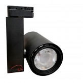 LED Tracklight 40W BERLIN Black 24º single-phase rails CRI +90