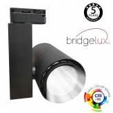 LED Tracklight 40W BERLIN Black 24º single-phase rails CRI +90