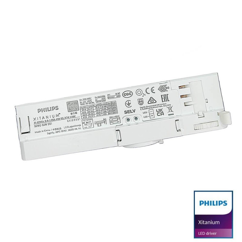 LED Driver - Philips XITANIUM - for 3-phase track XI 36W-42W/a0.9-1.05A 40V DS 3CW 240V - 5 years warranty