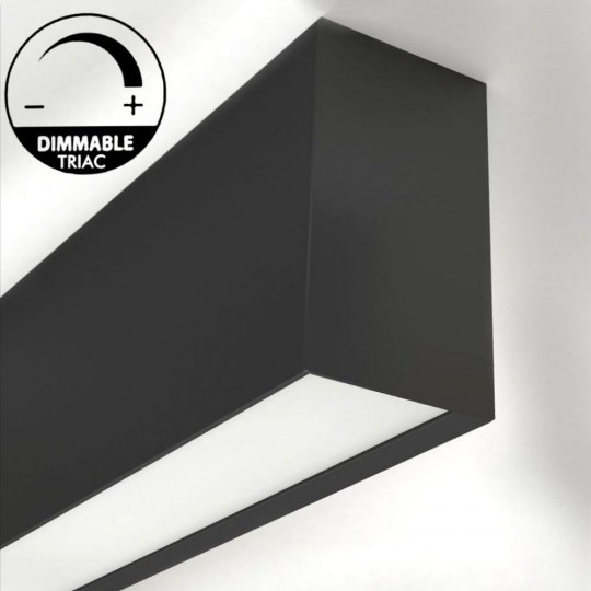 Aplique Lineal LED - OULU NEGRO - 0.44m - 0.94m - 1.44m - 1.94m - IP54