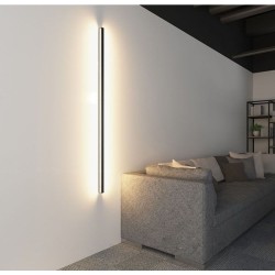 Aplique Linear LED - OULU PRETO - 0.44m - 0.94m - 1.44m - 1.94m - IP54