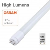 LED Tube Glass 20W 150cm 300º - HIGH LUMINOSITY - OSRAM CHIP
