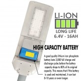Solar LED Straßenleuchte 120W PROFESSIONELL  ULTRA SLIM - Bewegungsmelder  150lm/W