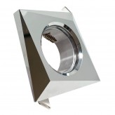 PACK 2 - Fixed Ring for dichroic square GU10-MR16 - CHROME