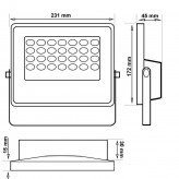 200W SOLAR LED Outdoor Floodlight - AVANT LUMILEDS - 5700K