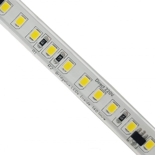 Fita LED 220V | 140xLED/m | 20m | SMD2835 | 2566Lm/M| 19W/M | IP67 | Corte a cada 10cm