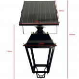 Solar-LED-Straßenlaterne - Villa - 300W  Chip LUMILEDS - Stahl