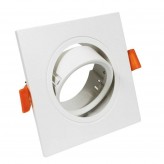 Housing Square Adjustable WHITE for GU10