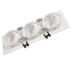 Aro Branco Downlight Quadrado Basculante para GU10