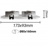 Einstellbarer Quadratischer Kreisring für  GU10