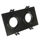 White Ring Frame - DOUBLE - adjustable for GU10