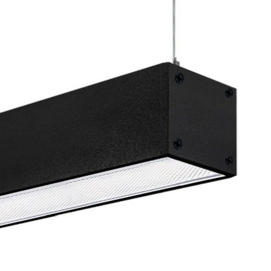 LED 72W Linear - 2 meters - Black - Strip Light + POSTDAM Pendant - UGR17