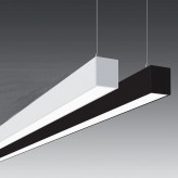 LED 72W Linéaire - 2 mètres - Noir - Réglette + Suspension POSTDAM - UGR17