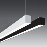 LED 56W Linear - 2 Meter - Schwarz - Lichtleiste + POSTDAM Hängelampe - UGR17