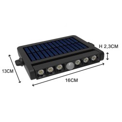 Foco Solar LED orientável - 5W-  Sensor de movimento -  4000K