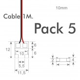 Transparent connector for COB + SMD LED strips - 8mm - 10mm - IP20