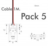 Transparent connector for COB + SMD LED strips - 8mm - 10mm - IP20