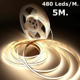 LED COB Streifen  24V | 480 LED/m | 5m | FLIP CHIP | 1200Lm |12W/M | CRI90 | IP20