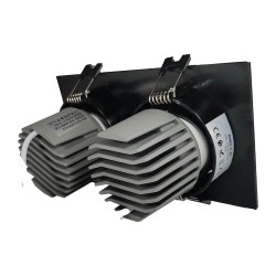 Downlight LED 30W - Ajustável - PRETO Dobro - CRI+92 - UGR13