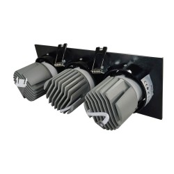 Downlight LED 45W - Ajustável - PRETO - Triplo - CRI+92 - UGR13