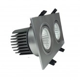 30W LED Downlight - Adjustable - WHITE Double - CRI+92 - UGR13