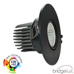 15W LED Downlight - Adjustable - BLACK - CRI+92 - UGR13