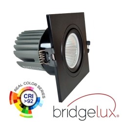 15W LED Downlight - Adjustable - BLACK - CRI+92 - UGR13