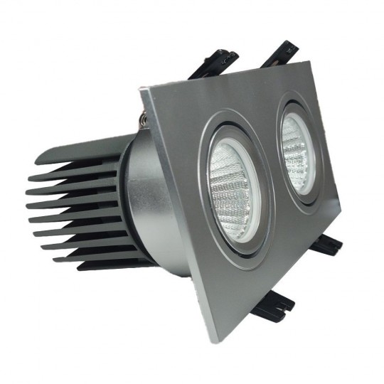 Downlight LED 30W - Ajustável - BRANCO Dobro - CRI+92 - UGR13