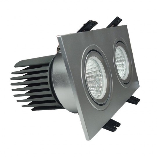 Encastré LED 30W - Orientable - BLANC Double - CRI+92 - UGR13