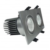 30W LED Downlight - Adjustable - WHITE Double - CRI+92 - UGR13