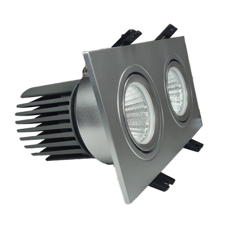 LED Downlight 30W - Schwenkbar - WEISS Doppelt - CRI+92 - UGR13