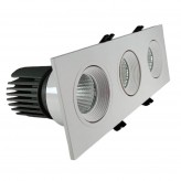 LED Downlight 45W - Schwenkbar - WEISS Dreifach - CRI+92 - UGR13