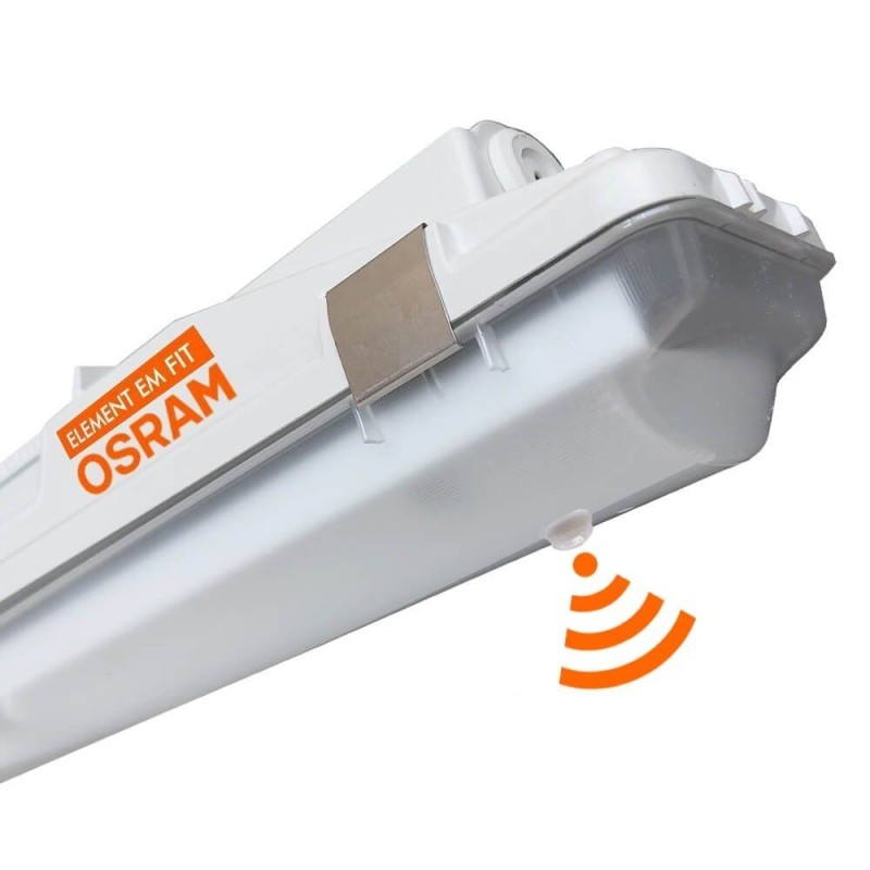 Regua Estanca LED integrado - SENSOR DE MOVIMENTO PIR - 35W-30W-25W-20W -  OSRAM Driver - 120cm