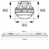 Regua Estanca LED integrado - SENSOR DE MOVIMENTO PIR - 35W-30W-25W-20W -  OSRAM Driver - 120cm