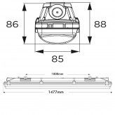 LED Feuchtraumleuchte  Integrierten  -PIR-BEWEGUNGSMELDER -  44W-38W-32W-25W -  OSRAM Driver - 150cm