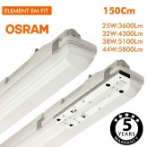 Réglette Étanche LED Intégré - CAPTEUR DE MOUVEMENT PIR -  44W-38W-32W-25W -  OSRAM Driver - 150cm