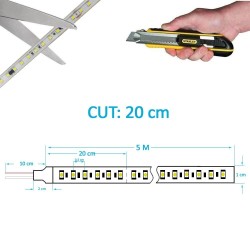 Tira LED COB 24V | 512 LED/m | 5m | FLIP CHIP | 1650Lm |15W/M | CRI90 | IP20