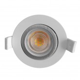 7W White and Silver Round LED Downlight - OSRAM CHIP - CCT