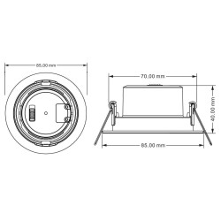 Empotrable LED 7W Circular Blanco y Plata - OSRAM CHIP  - CCT