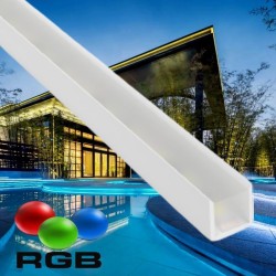 Flexible RGB LED Pool Profile - IP68 - 11W/m - Resin + PVC - 1m - 2m - 3m - 4m - 5m - 12V DC - IK10 - CRI+90