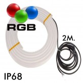 Profil flexible de piscines RGB LED - IP68 - 11W/m - Résine + PVC - 1m - 2m - 3m - 4m - 5m - 12V DC - IK10 - CRI+90.
