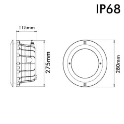 Alojamento PAR56 de Encastramento para Foco LED Piscina