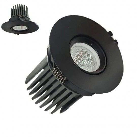 Encastré LED 15W - Orientable - NOIR - CRI+92 - UGR13